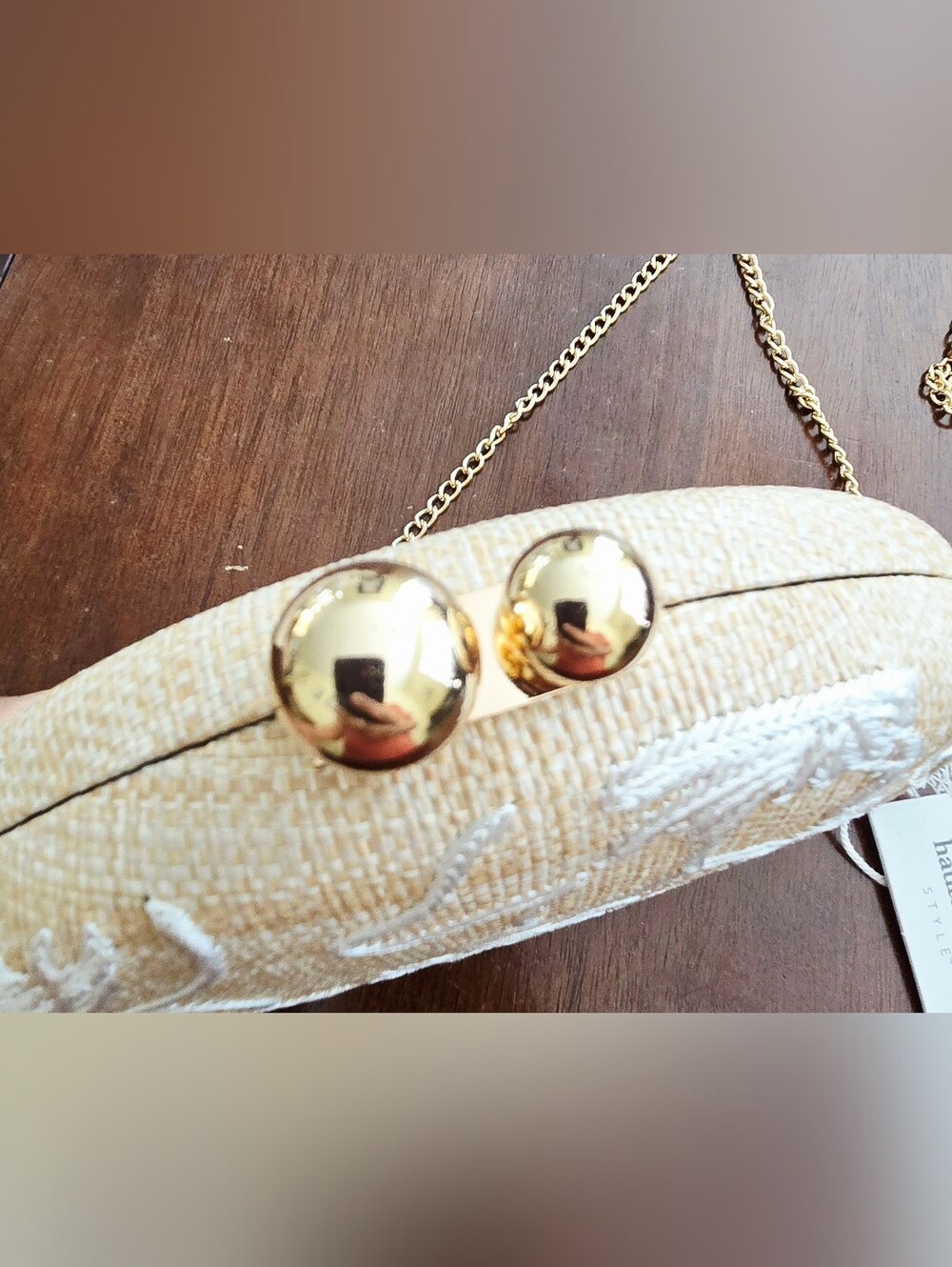 Haute Hippie Cream Straw Clutch - Picture 4 of 5